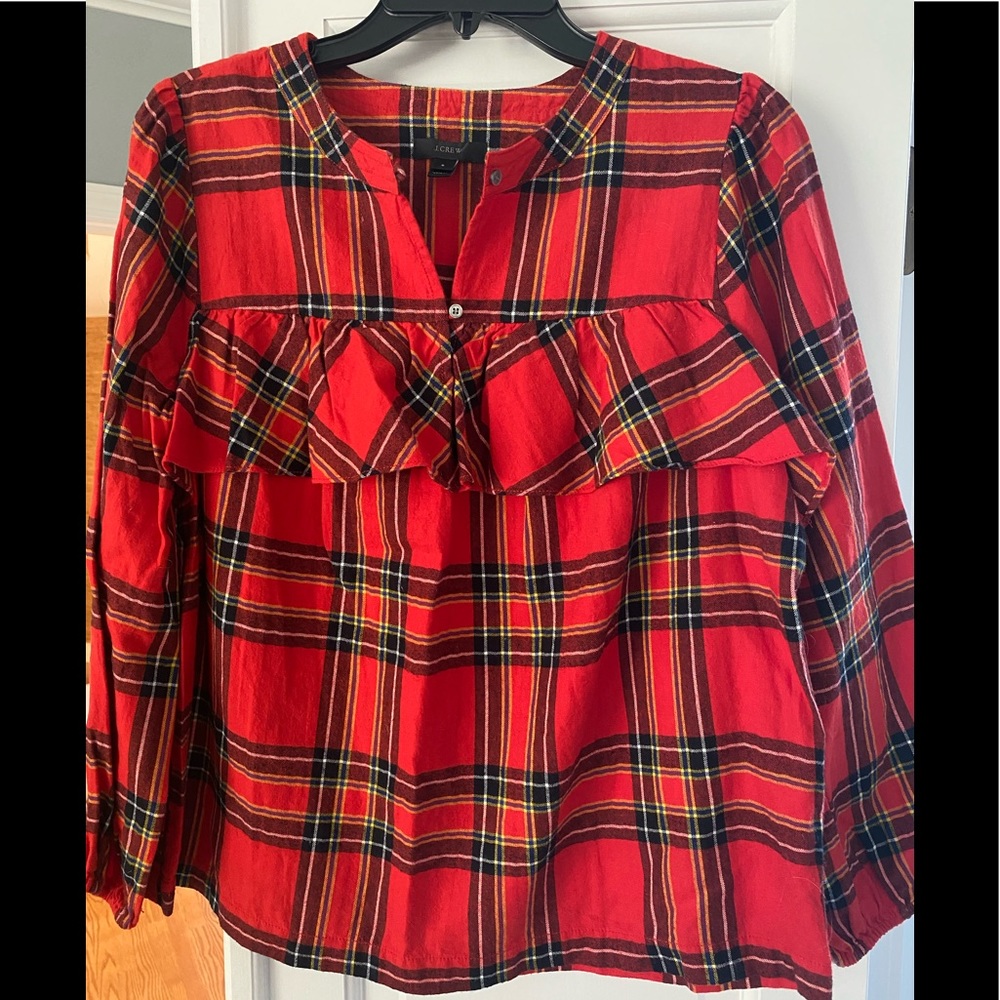 Women’s J.Crew Good Tidings Flannel top.